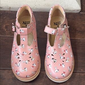 New Young Soles X Peanuts Rosie Snoopy Print Mary Jane Sz‎ 4